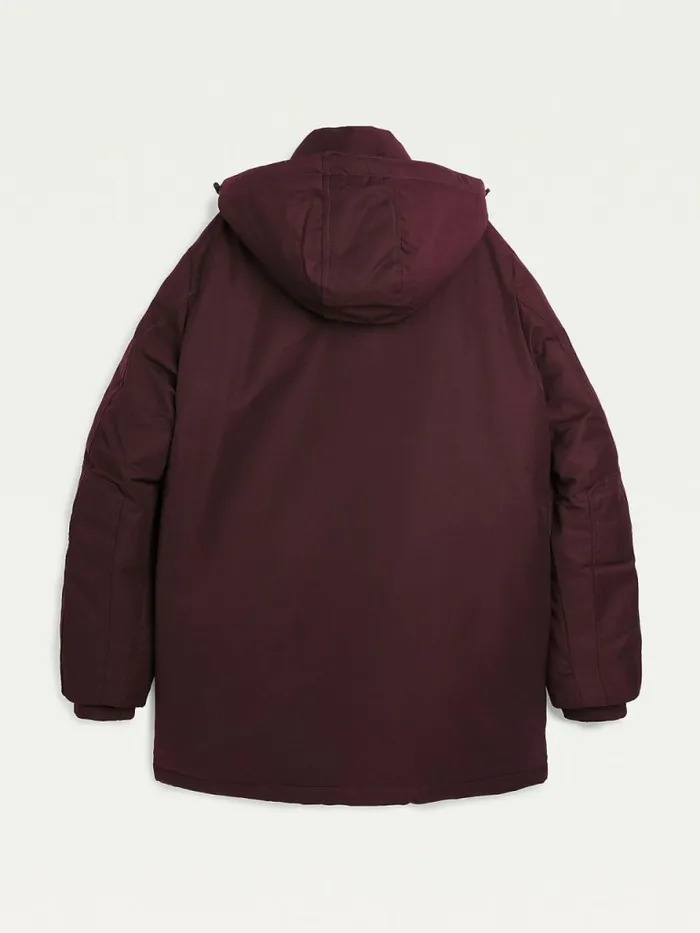Tommy Hilfiger Down Parka Deep Burgundy Mens Coats and Jackets On Sale