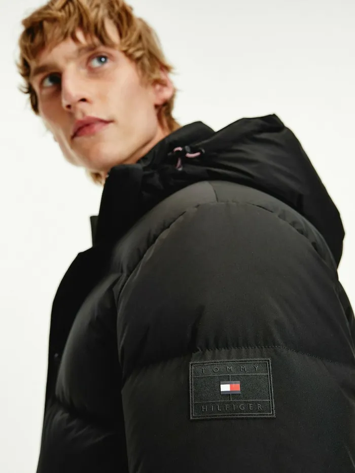 Tommy Hilfiger Down Puffer Jacket Black Mens Coats and Jackets Gift Ideas