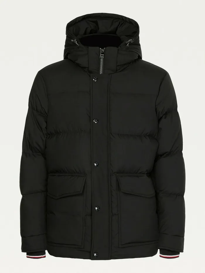 Tommy Hilfiger Down Puffer Jacket Black Mens Coats and Jackets Gift Ideas