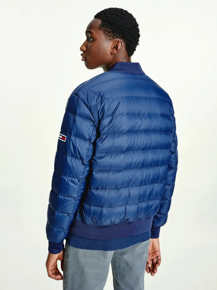 Tommy Hilfiger Down Recycled Quilted Bomber Jacket Twilight Navy Mens Coats and Jackets Gift Ideas