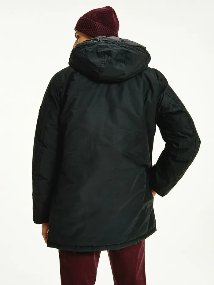 Tommy Hilfiger Dry Wax Filled Rockie Parka Black Mens Coats and Jackets Gift 4 You