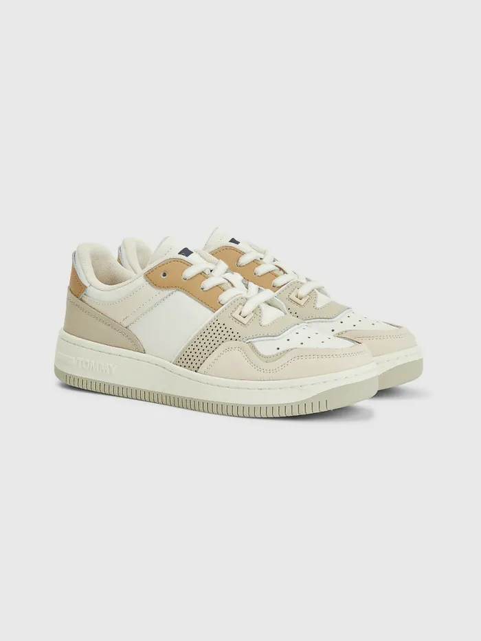Tommy Hilfiger Elevated Basket Cupsole Trainers Savannah Sand Womens Trainers Gift for Friend Tommy Hilfiger Elevated Basket Cupsole Trainers Savannah Sand Womens Trainers Gift for Friend