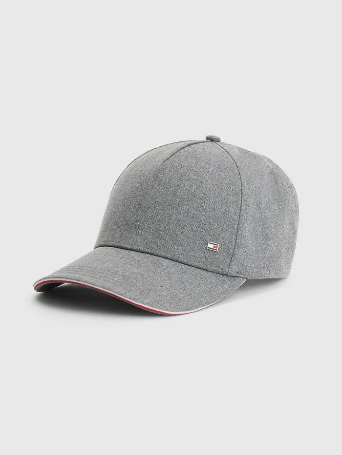 Tommy Hilfiger Elevated Chambray Cap Grey Chambray Mens Hats and Scarves Near Me