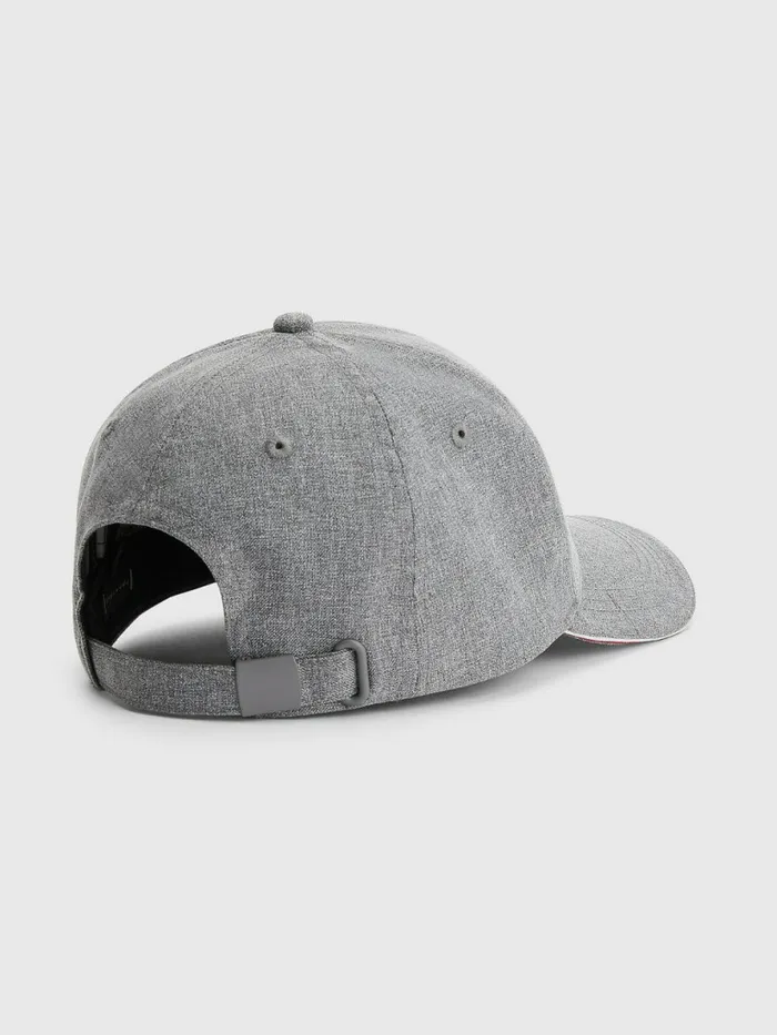 Tommy Hilfiger Elevated Chambray Cap Grey Chambray Mens Hats and Scarves Near Me