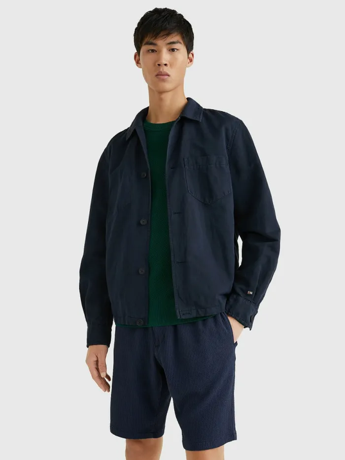 Tommy Hilfiger Elevated Shirt Jacket Desert Sky Mens Coats and Jackets On Sale Tommy Hilfiger Elevated Shirt Jacket Desert Sky Mens Coats and Jackets On Sale