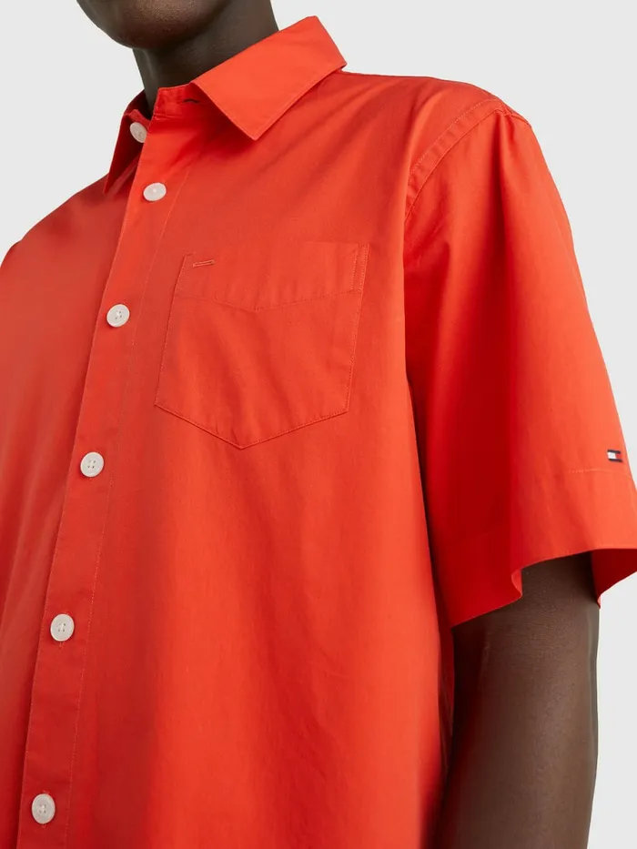 Tommy Hilfiger Elevated Short Sleeve Relaxed Fit Shirt Hot Heat Mens Shirts Gift for Friend