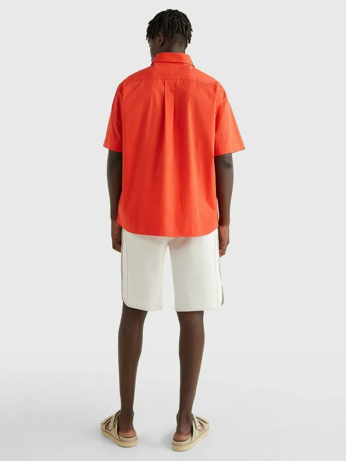 Tommy Hilfiger Elevated Short Sleeve Relaxed Fit Shirt Hot Heat Mens Shirts Gift for Friend