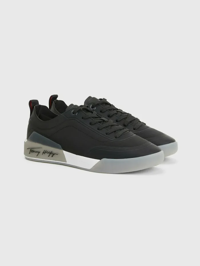 Tommy Hilfiger Elevated Signature Court Trainers Black Womens Trainers Cheap On Sale Tommy Hilfiger Elevated Signature Court Trainers Black Womens Trainers Cheap On Sale