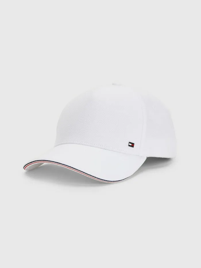 Tommy Hilfiger Elevated Signature Tape Cap White Mens Hats and Scarves Gift Ideas Tommy Hilfiger Elevated Signature Tape Cap White Mens Hats and Scarves Gift Ideas