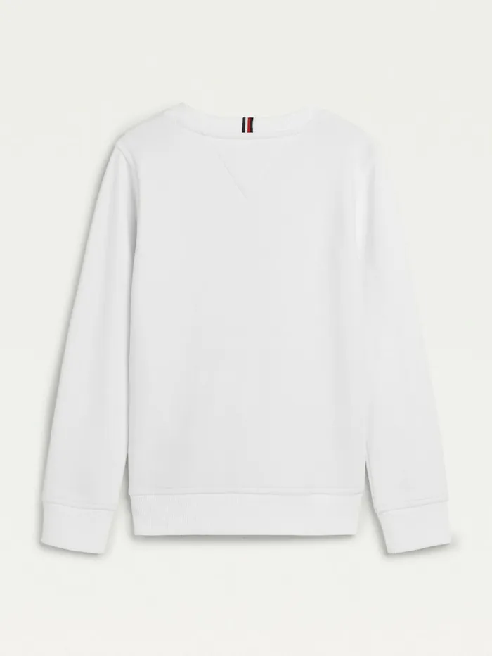 Tommy Hilfiger Embossed Banded Sweatshirt White Boys Sweatshirts and Hoodies Cheap On Sale