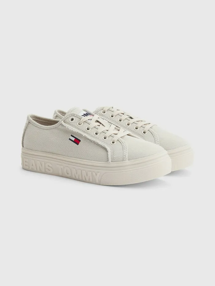 Tommy Hilfiger Embossed Logo Flatform Trainers Stony Beige Womens Sandals On Sale Tommy Hilfiger Embossed Logo Flatform Trainers Stony Beige Womens Sandals On Sale
