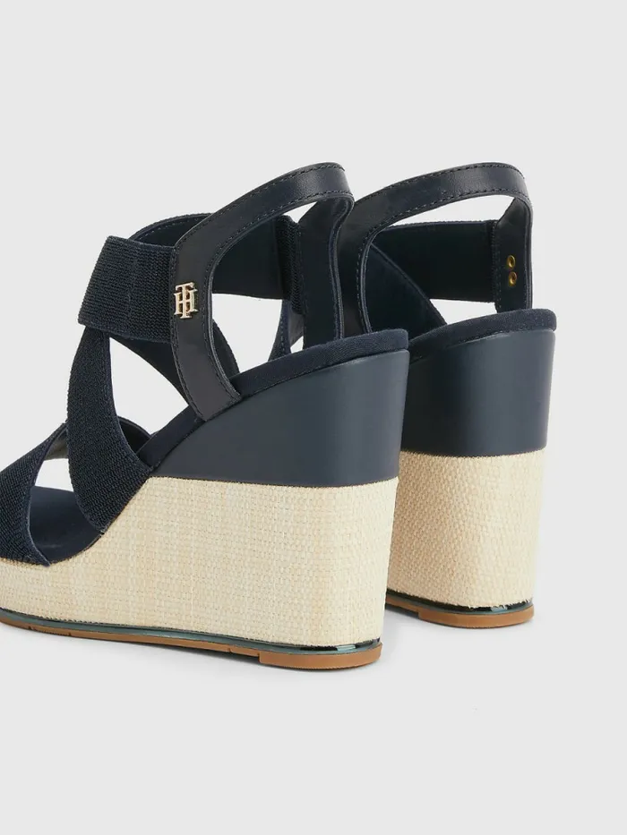 Tommy Hilfiger Essential High Heel Wedges Desert Sky Womens Sandals Gift for Friend