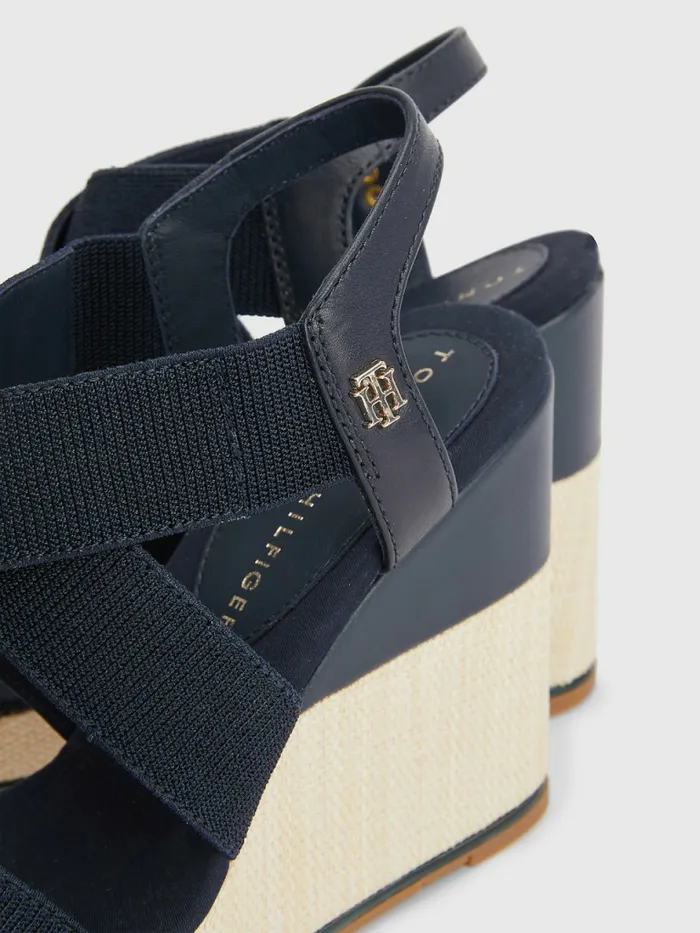 Tommy Hilfiger Essential High Heel Wedges Desert Sky Womens Sandals Gift for Friend