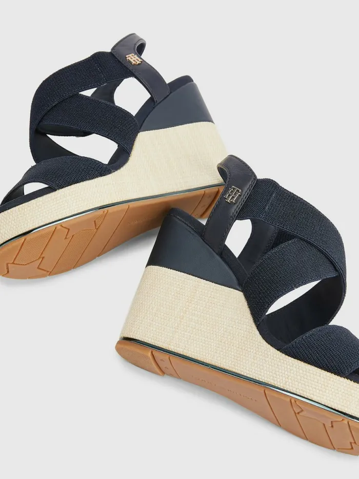 Tommy Hilfiger Essential High Heel Wedges Desert Sky Womens Sandals Gift for Friend