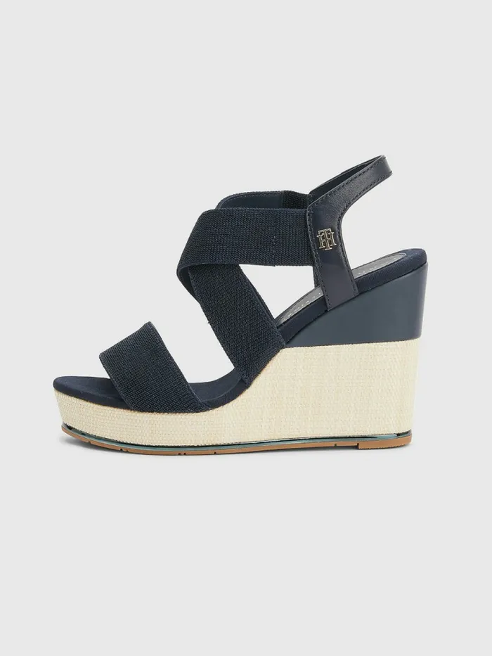 Tommy Hilfiger Essential High Heel Wedges Desert Sky Womens Sandals Gift for Friend