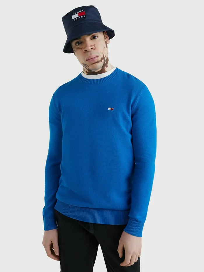 Tommy Hilfiger Essential Lightweight Jumper Regatta Blue Mens Knitwear Online Tommy Hilfiger Essential Lightweight Jumper Regatta Blue Mens Knitwear Online