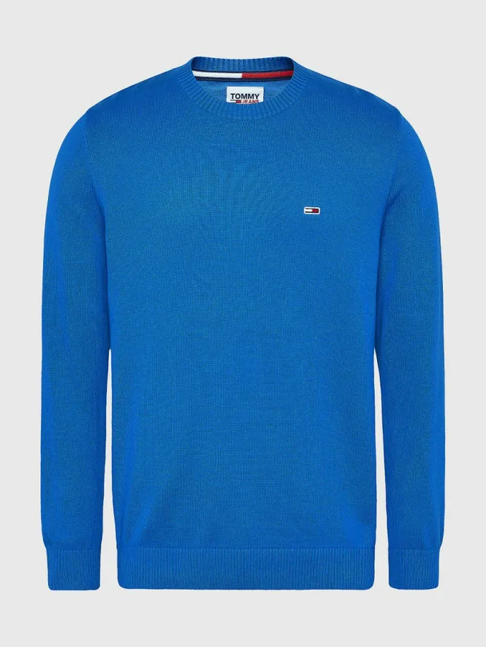 Tommy Hilfiger Essential Lightweight Jumper Regatta Blue Mens Knitwear Online