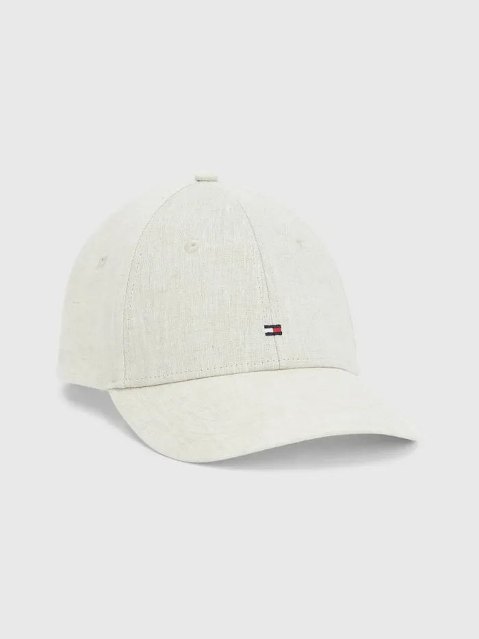 Tommy Hilfiger Essential Linen Cap Feather White Womens Hats and Scarves For Sale Tommy Hilfiger Essential Linen Cap Feather White Womens Hats and Scarves For Sale