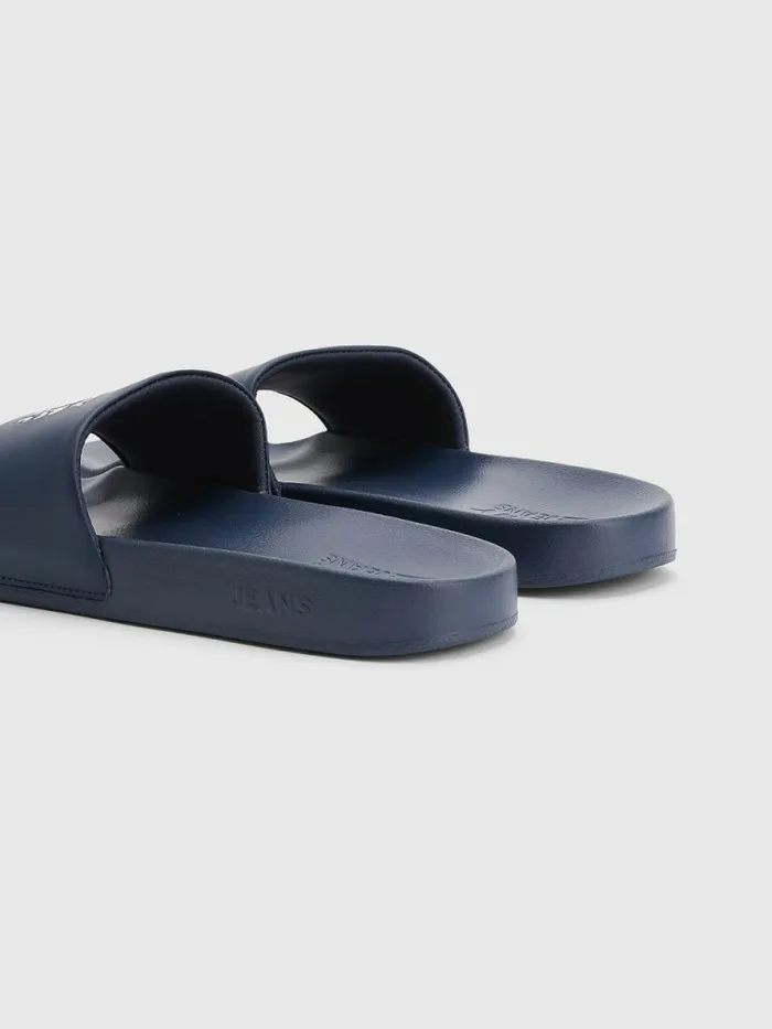 Tommy Hilfiger Essential Logo Pool Slides Twilight Navy Mens Sandals Sliders and Flip Flops Fashion