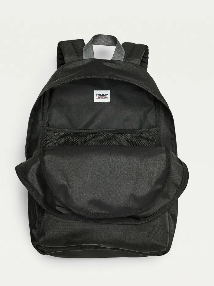 Tommy Hilfiger Essential Logo Recycled Polyester Backpack Black Mens Bags For Sale
