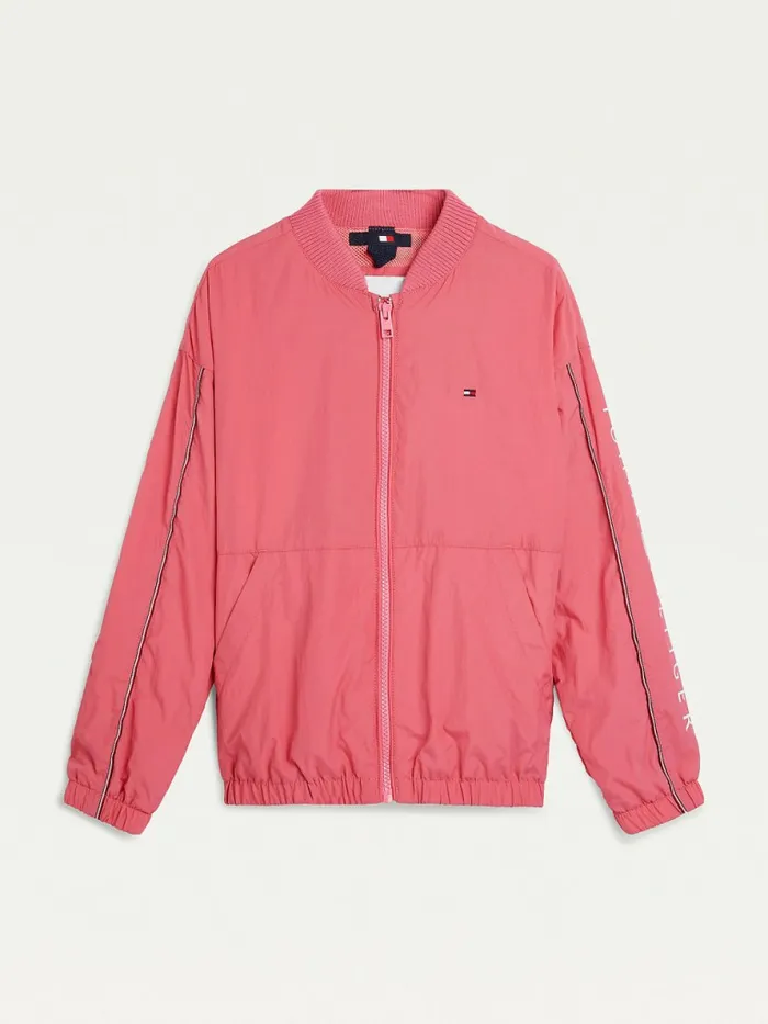 Tommy Hilfiger Essential Logo Recycled Track Jacket Deep Watermelon Girls Coats and Jackets Online Tommy Hilfiger Essential Logo Recycled Track Jacket Deep Watermelon Girls Coats and Jackets Online