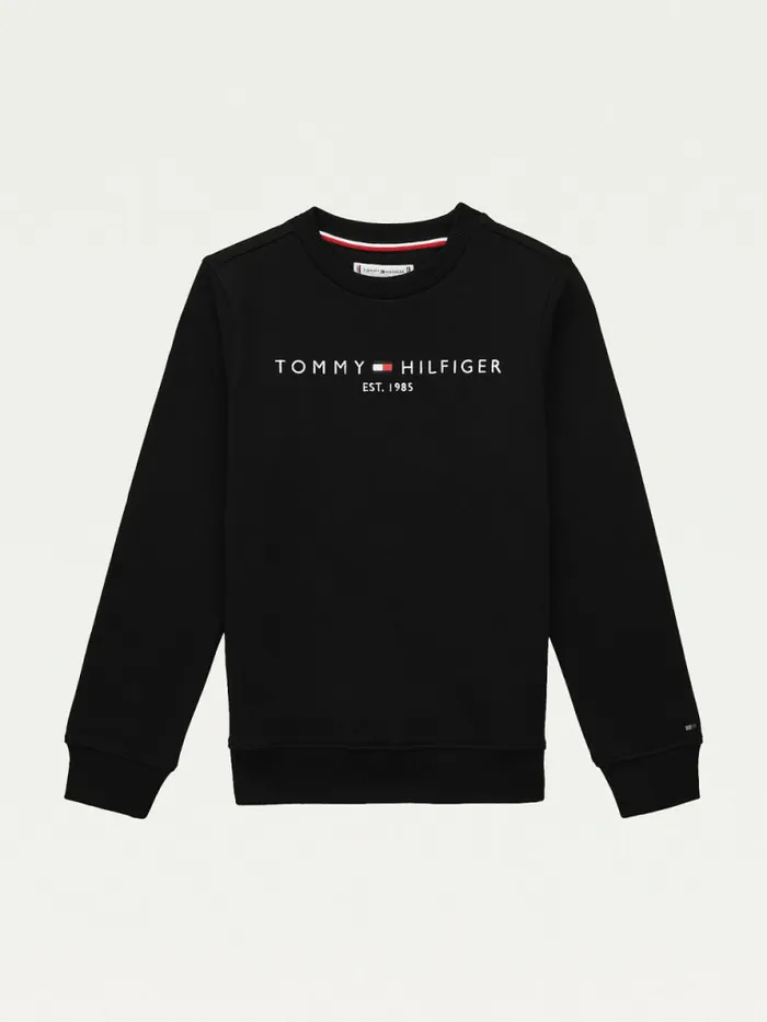 Tommy Hilfiger Essential Logo Sweatshirt Black Girls Sweatshirts and Hoodies Gift Ideas Tommy Hilfiger Essential Logo Sweatshirt Black Girls Sweatshirts and Hoodies Gift Ideas