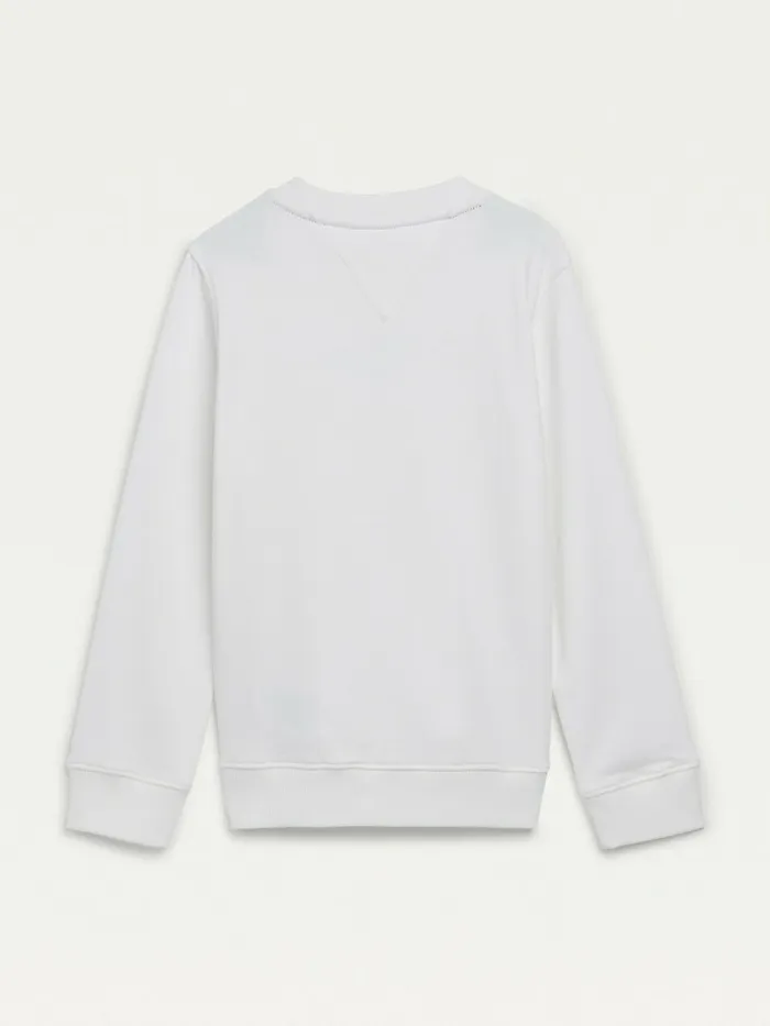 Tommy Hilfiger Essential Logo Sweatshirt White Boys Sweatshirts and Hoodies Gift Ideas