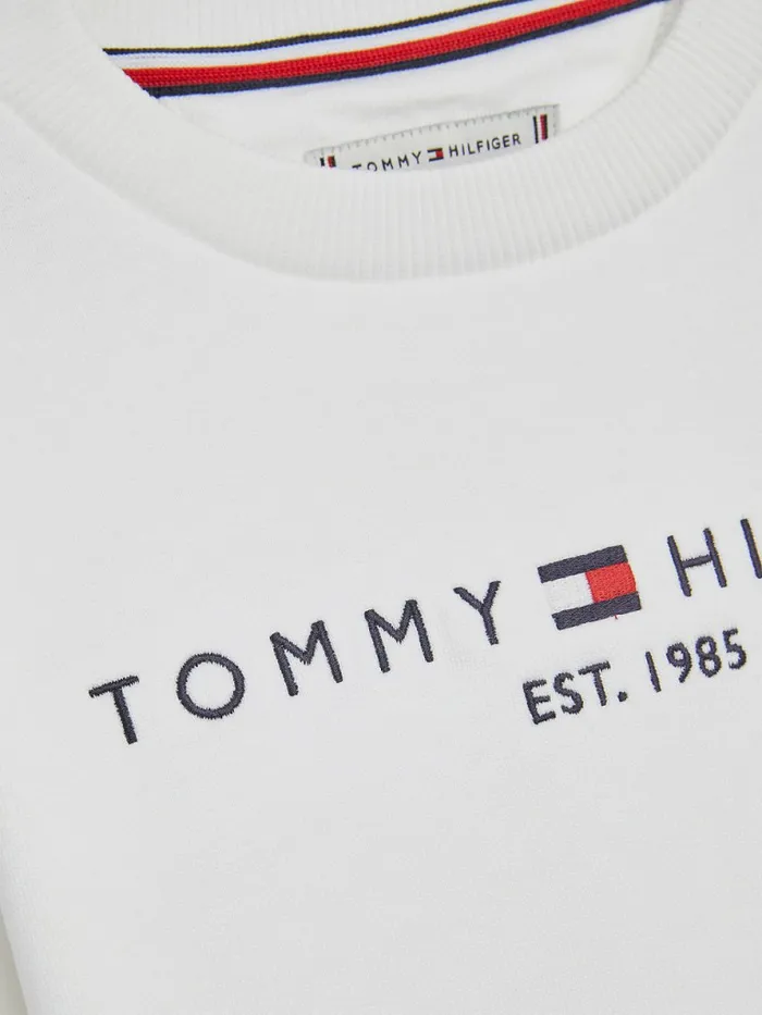 Tommy Hilfiger Essential Logo Sweatshirt White Boys Sweatshirts and Hoodies Gift Ideas