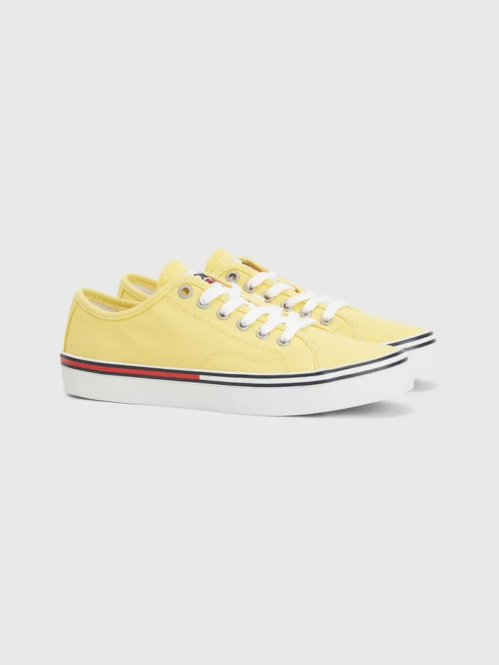 Tommy Hilfiger Essential LowTop Canvas Trainers Soleil Womens Trainers Cheap On Sale
