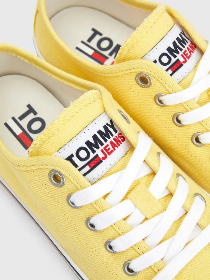 Tommy Hilfiger Essential LowTop Canvas Trainers Soleil Womens Trainers Cheap On Sale