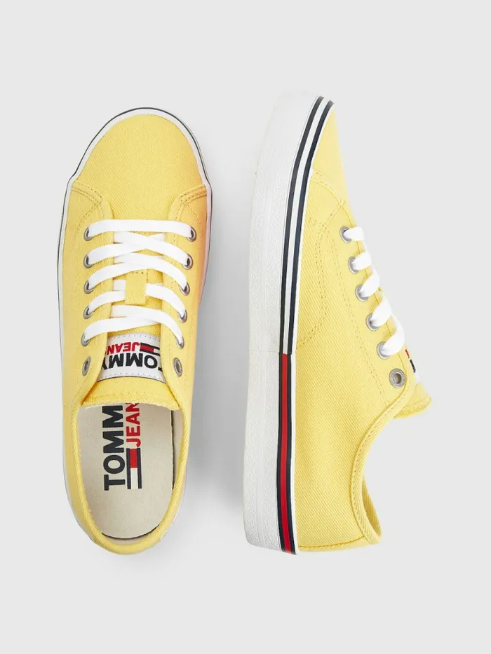 Tommy Hilfiger Essential LowTop Canvas Trainers Soleil Womens Trainers Cheap On Sale