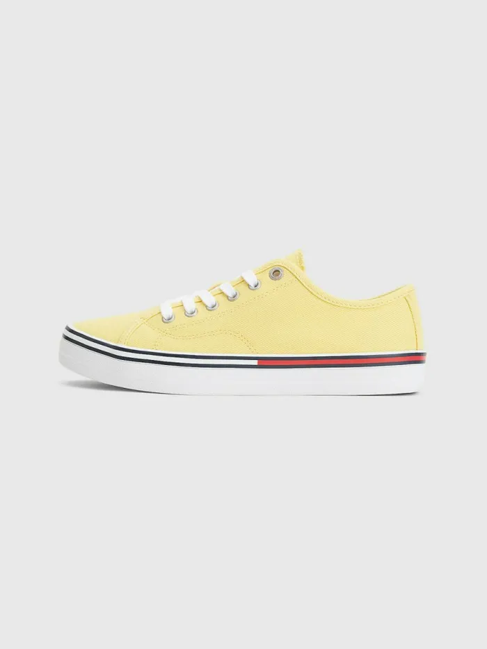 Tommy Hilfiger Essential LowTop Canvas Trainers Soleil Womens Trainers Cheap On Sale
