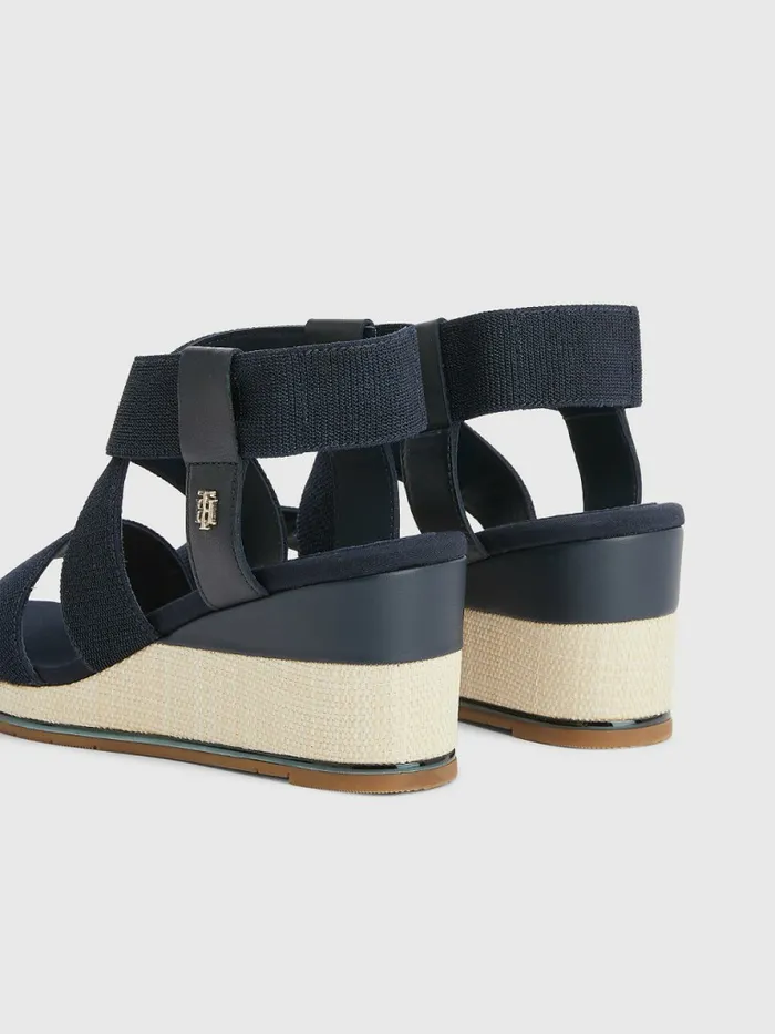Tommy Hilfiger Essential Low Wedges Desert Sky Womens Sandals For Sale