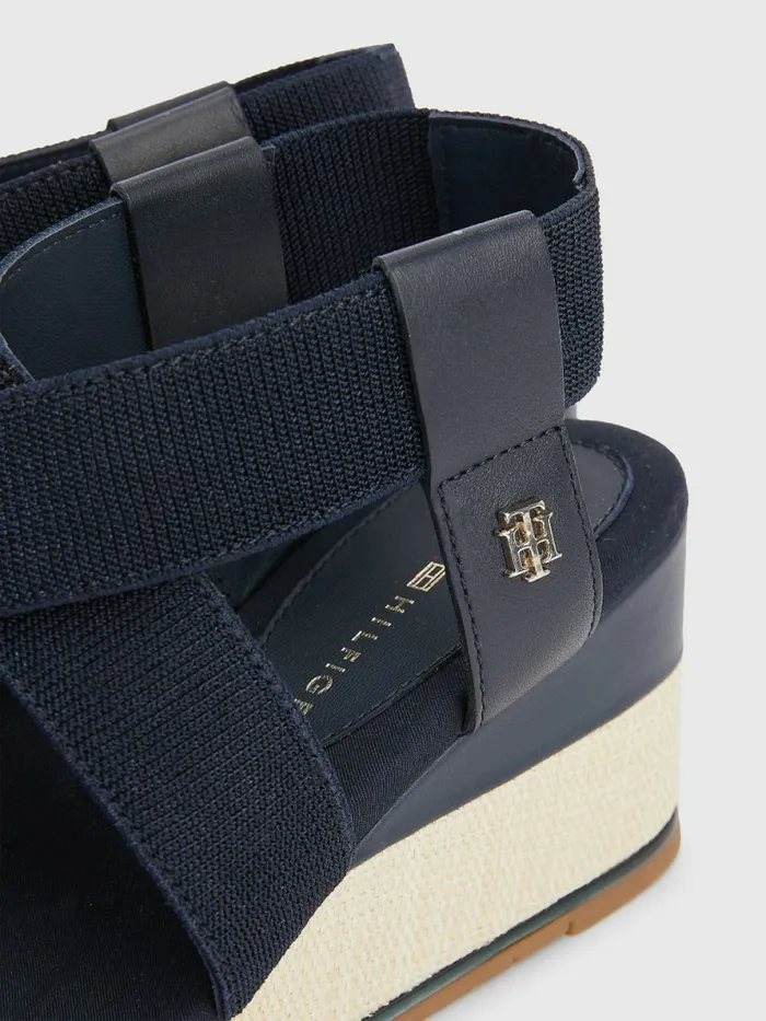 Tommy Hilfiger Essential Low Wedges Desert Sky Womens Sandals For Sale