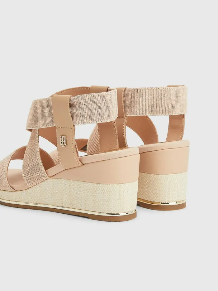 Tommy Hilfiger Essential Low Wedges Sandrift Womens Flat Shoes On Sale