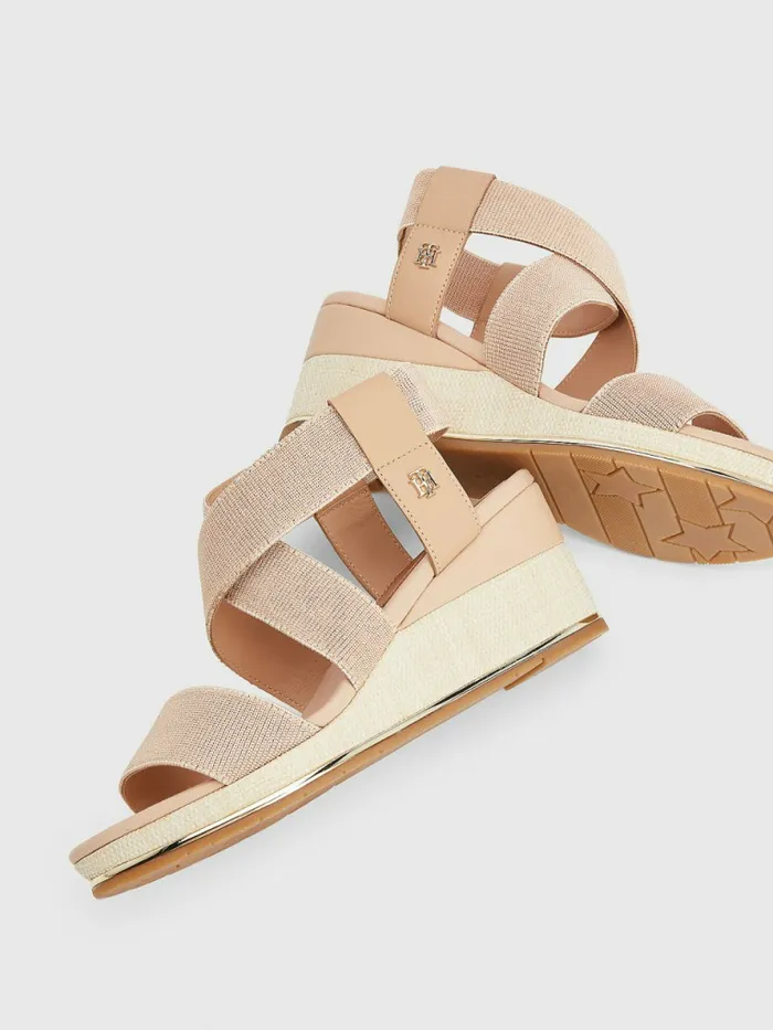 Tommy Hilfiger Essential Low Wedges Sandrift Womens Flat Shoes On Sale