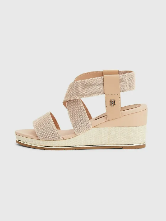 Tommy Hilfiger Essential Low Wedges Sandrift Womens Flat Shoes On Sale