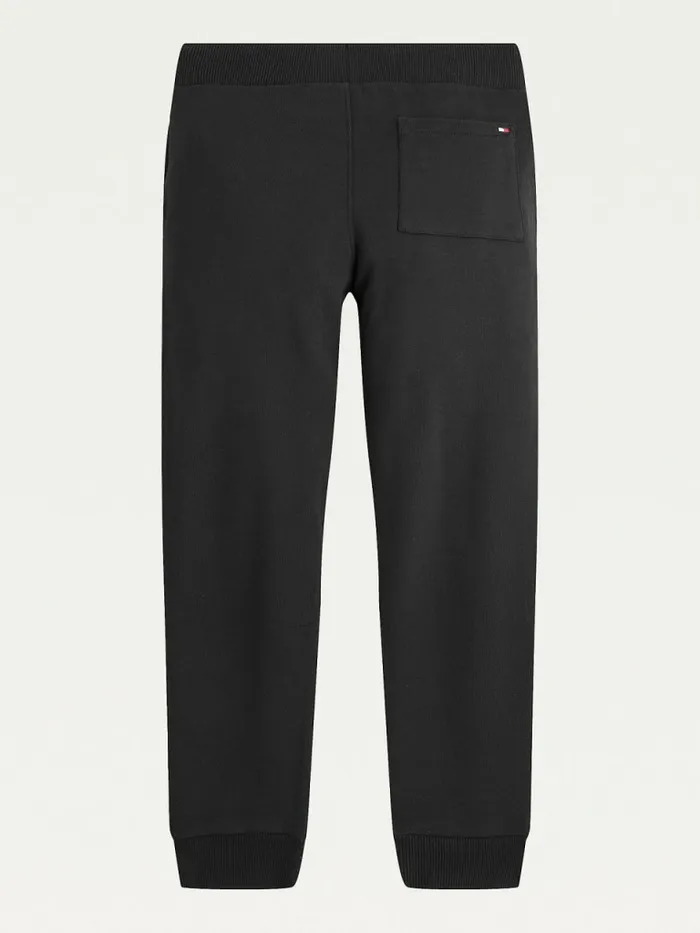 Tommy Hilfiger Essential Organic Cotton Logo Joggers Black Girls Trousers Shorts and Skirts Popular