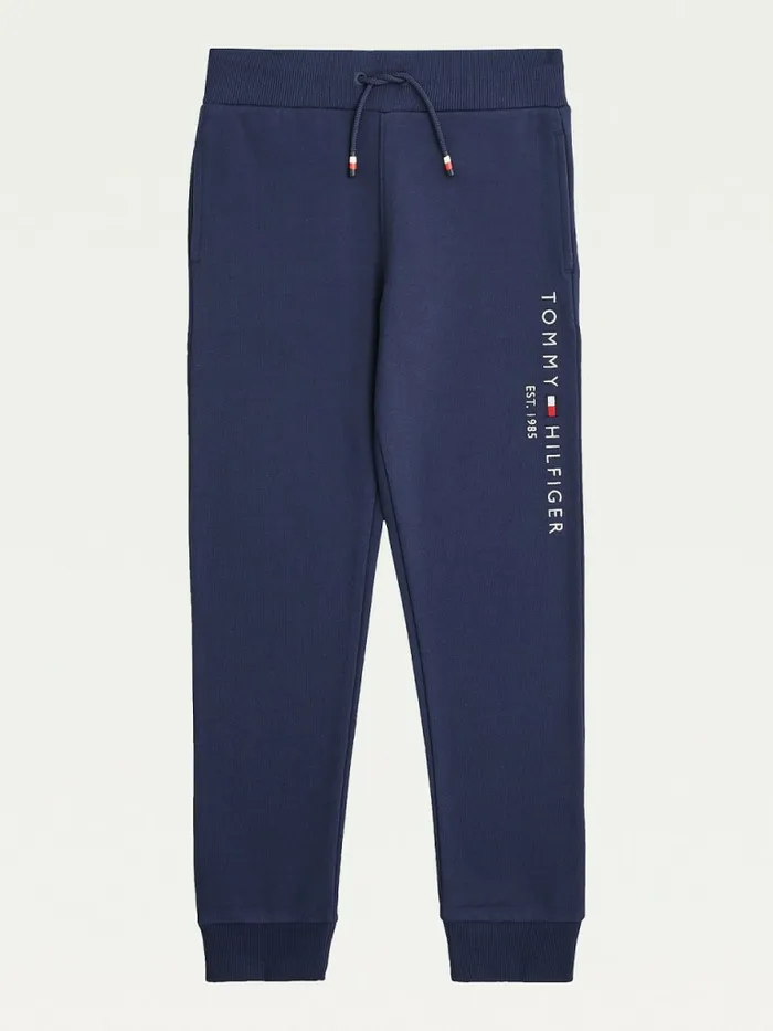 Tommy Hilfiger Essential Organic Cotton Logo Joggers Twilight Navy Boys Trousers and Shorts Sale Tommy Hilfiger Essential Organic Cotton Logo Joggers Twilight Navy Boys Trousers and Shorts Sale