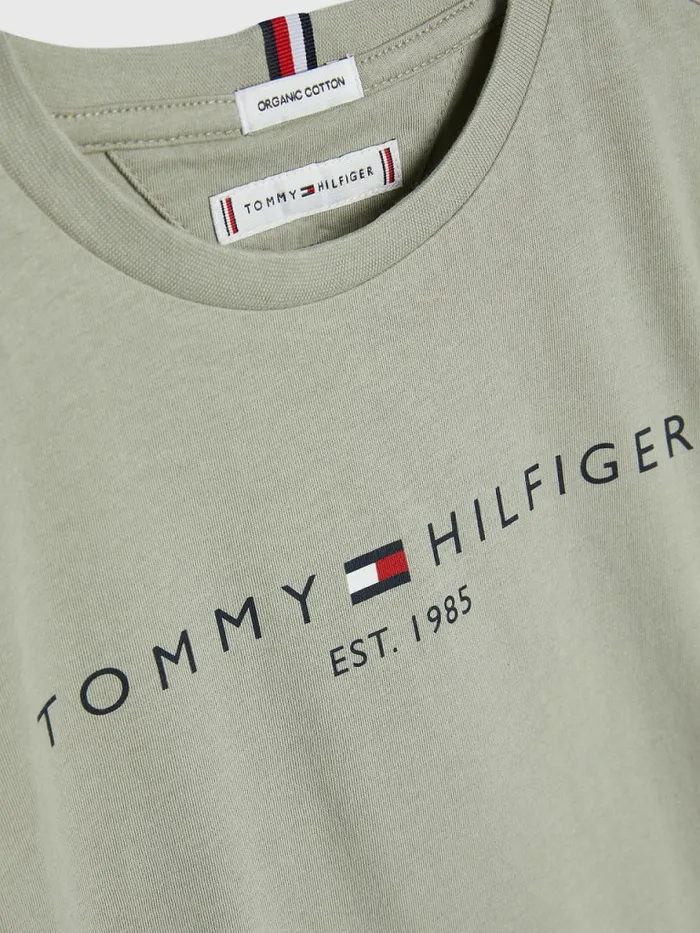 Tommy Hilfiger Essential Organic Cotton TShirt Faded Willow Boys TShirts and Polos Gift 4 You