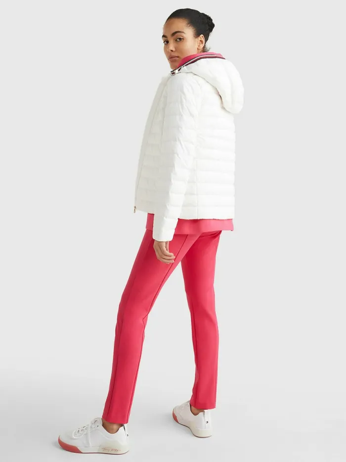 Tommy Hilfiger Essential Removable Hood Down Jacket Th Optic White Womens Coats and Jackets Online