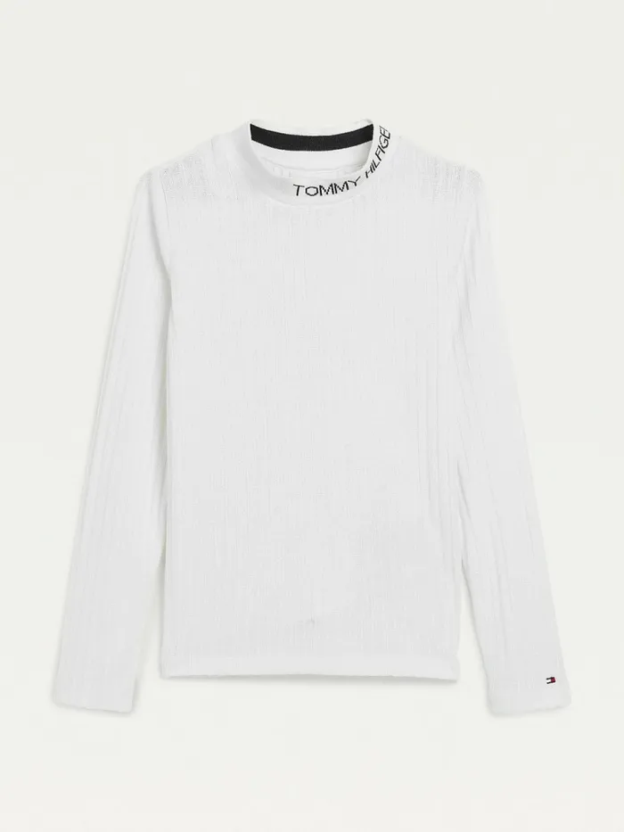 Tommy Hilfiger Essential RibKnit Long Sleeve TShirt Ecru Girls Tops and TShirts Near Me Tommy Hilfiger Essential RibKnit Long Sleeve TShirt Ecru Girls Tops and TShirts Near Me