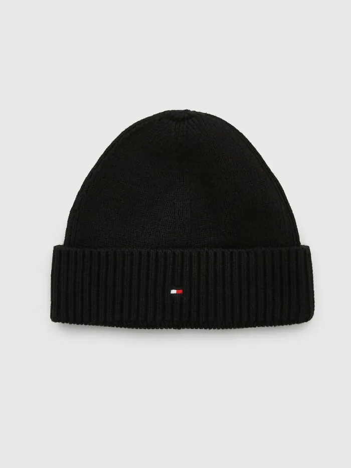 Tommy Hilfiger Essential Rib Knit Short Beanie Black Mens Hats and Scarves Popular Tommy Hilfiger Essential Rib Knit Short Beanie Black Mens Hats and Scarves Popular
