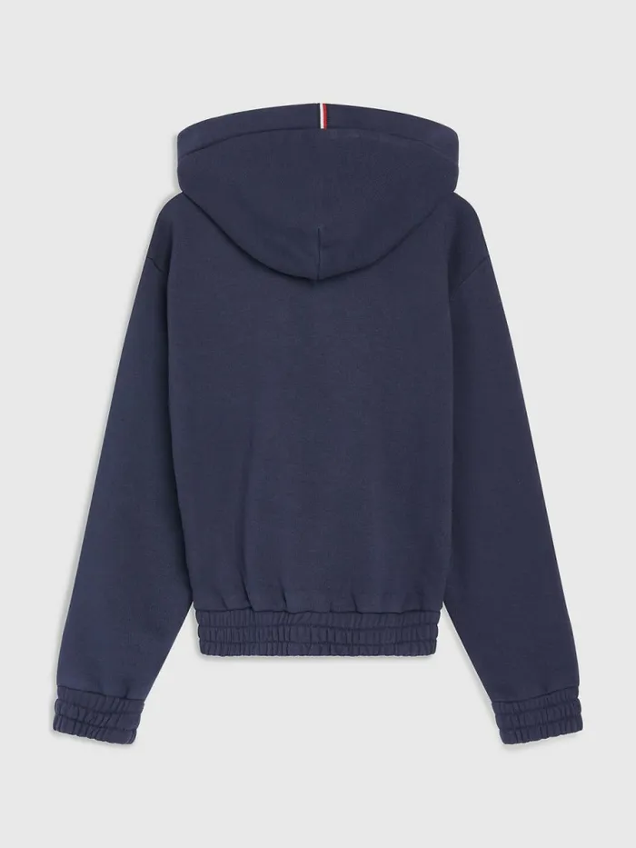 Tommy Hilfiger Essential Ruched Detailing Hoody Twilight Navy Girls Sweatshirts and Hoodies Near Me