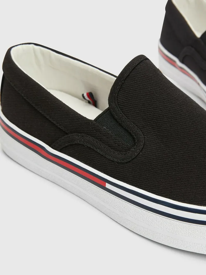 Tommy Hilfiger Essential Slip On Trainers Black Womens Trainers Gift for Friend