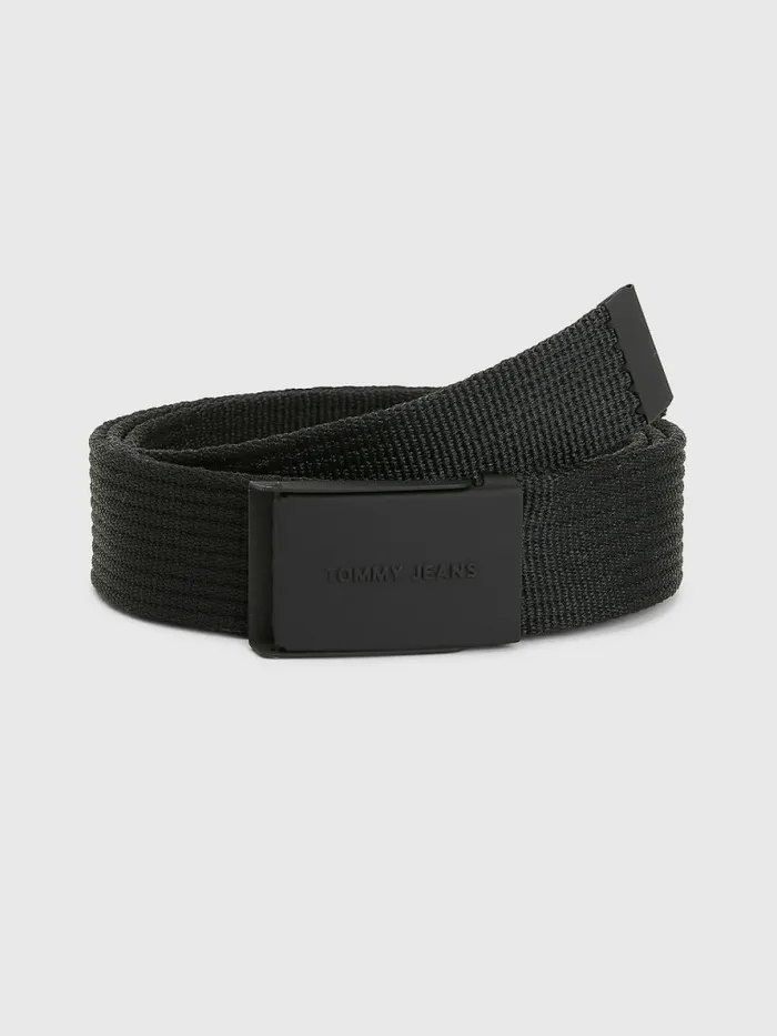 Tommy Hilfiger Essential Webbing Belt Black Mens Belts Sale