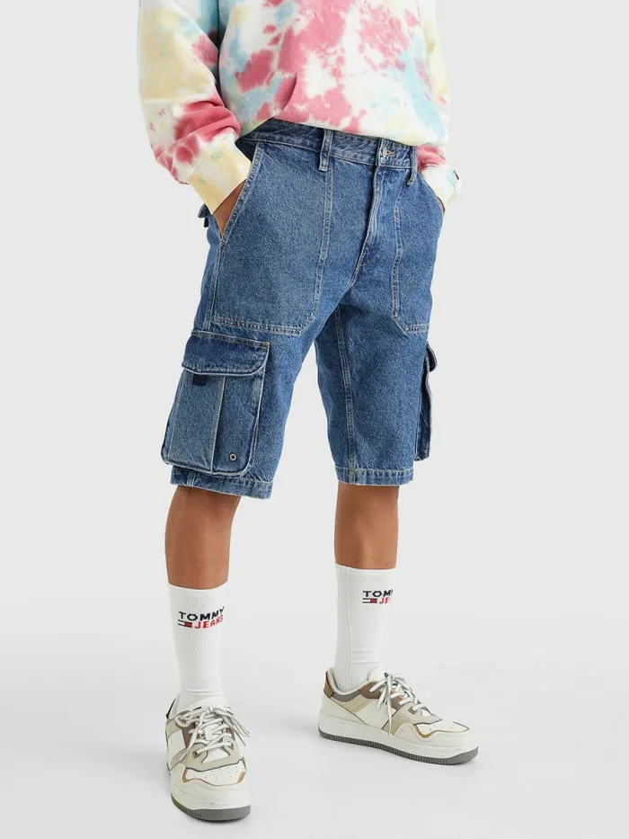 Tommy Hilfiger Ethan Relaxed Fit Cargo Shorts Denim Medium Mens Shorts Cheap On Sale Tommy Hilfiger Ethan Relaxed Fit Cargo Shorts Denim Medium Mens Shorts Cheap On Sale