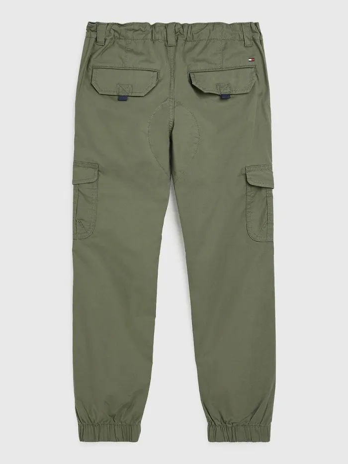 Tommy Hilfiger Ethan Stretch Cargo Trousers Avalon Green Boys Trousers and Shorts Online