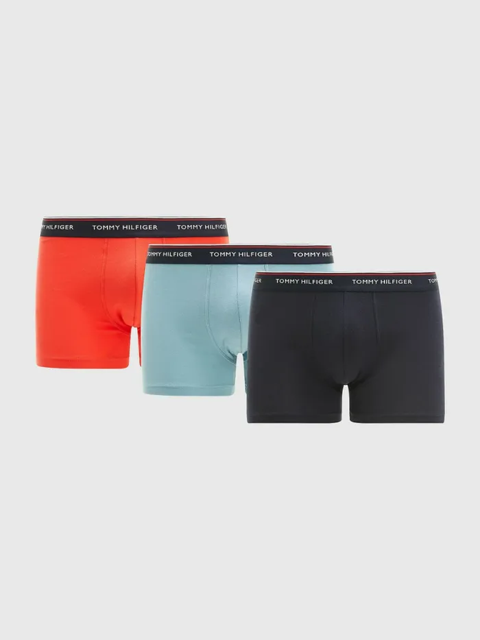 Tommy Hilfiger Exclusive 3Pack Organic Cotton Trunks Des SkyLofty BlueDare Scarlt Mens Underwear Fashion Tommy Hilfiger Exclusive 3Pack Organic Cotton Trunks Des SkyLofty BlueDare Scarlt Mens Underwear Fashion