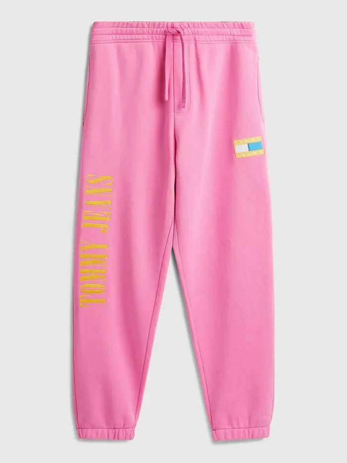 Tommy Hilfiger Exclusive Pop Drop Joggers Pop Pink Mens Trousers